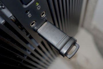 USB flash drive plugged into a computer